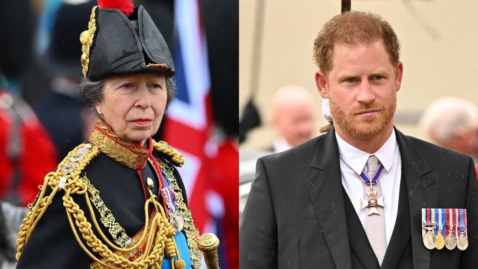  Princess Anne and Prince Harry&#39;s exchange at the coronation explained. Both are seen here on coronation day. 