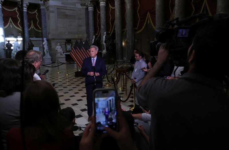 House Speaker Kevin McCarthy holds a media availability in Washington