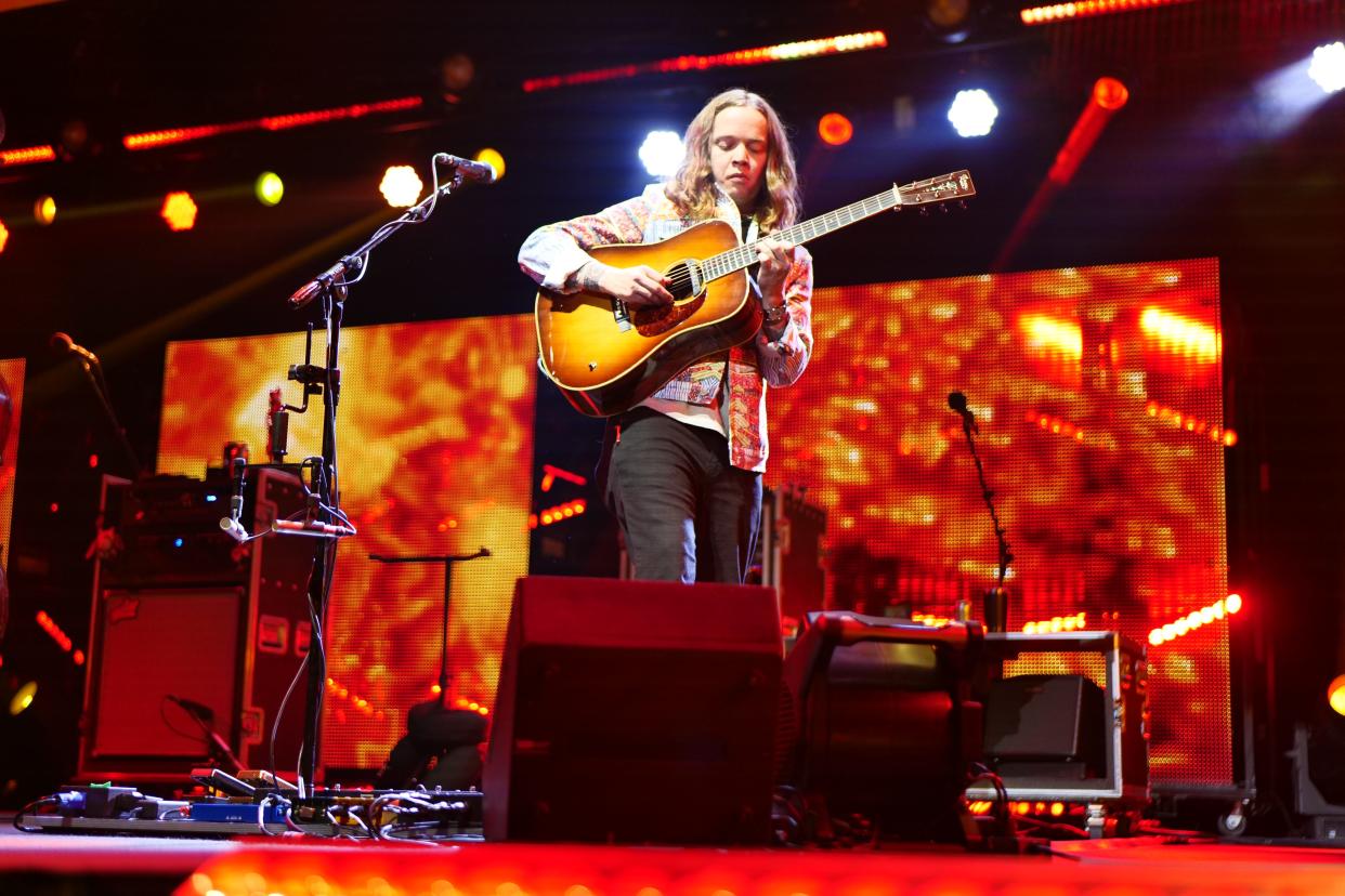 Billy Strings seen performing Dec. 12 at Petersen Events Center in Pittsburgh.