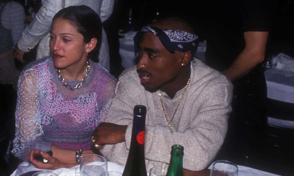 ‘I never meant to hurt you’ ... Madonna and Tupac pictured at an Interview magazine party in New York City, 1 March 1994.