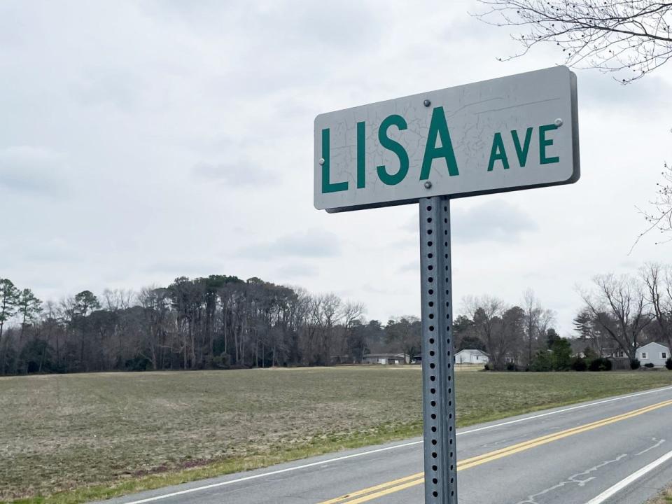 Burton Banks and Melissa Schrock's land dispute takes place off Lisa Avenue near Ocean View.