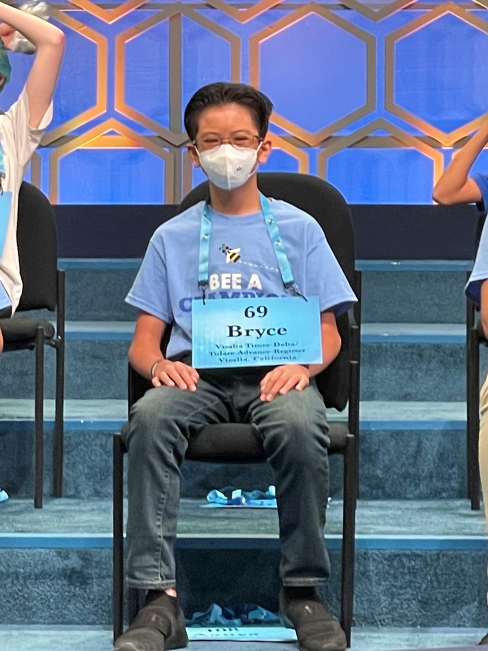 Bryce Melgar, Ridgeview Middle School's spelling champion,  made it through the preliminary round and into the Scripps National Spelling Bee quarterfinals.