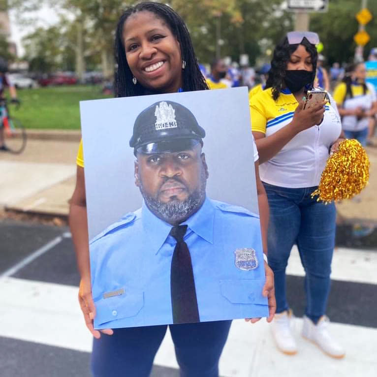 Octavia Tokley lost her husband Erin to Covid-19 in March. He was a 24-year veteran of the Philadelphia Police Department. (Courtesy Octavia Tokley)