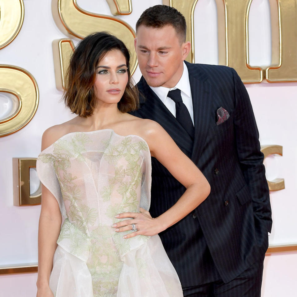 <h2>Jenna Dewan And Channing Tatum</h2> <p><strong>Step up your game (pun intended): </strong>Once again, Channing set the standard for husbands everywhere with the sweetest tribute to Jenna in honor of her 37th birthday. "This creature is one more year beautiful," he wrote <a rel="nofollow noopener" href="https://twitter.com/channingtatum/status/937619917976637440?ref_src=twsrc%5Etfw&ref_url=http%3A%2F%2Fwww.marieclaire.com%2Fcelebrity%2Fa14009851%2Fchanning-tatum-birthday-message-jenna-dewan%2F" target="_blank" data-ylk="slk:in a Twitter post;elm:context_link;itc:0;sec:content-canvas" class="link ">in a Twitter post</a>. "The transformation she invoked this year has been something they only write about in books of fairy tale and magic. Your strength and grace ever evolving. You make everything around you grow. So grateful for your lessons. Happy life day, my love." We're crying.</p> <p><strong>Here:</strong> Channing, unable to take his eyes off Jenna at the <em>Kingsman: The Golden Circle</em> premiere in London.</p> <h4>Getty Images</h4>