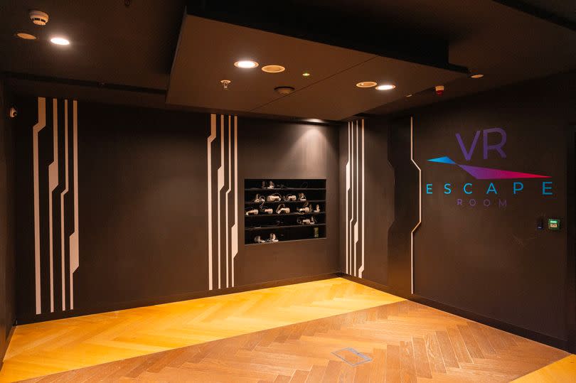 Inside the virtual reality escape room, which is transformed when you put on a headset