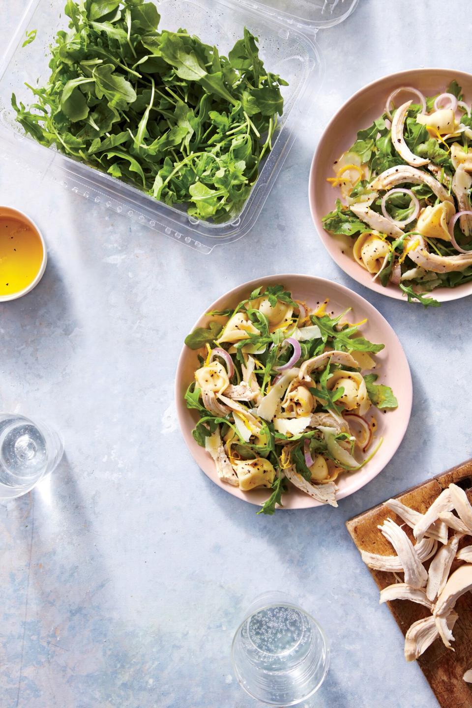 Tortellini, Chicken, and Arugula Salad