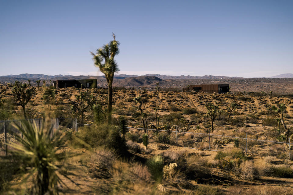 Homes in the desert of Joshua Tree, Calif. (Michael Rubenstein for NBC News)