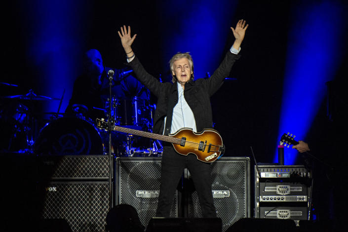 FILE - Paul McCartney performs on day one of the Austin City Limits Music Festival's second weekend on Oct. 12, 2018, in Austin, Texas. McCartney turns 79 on June 18. (Photo by Amy Harris/Invision/AP, File)