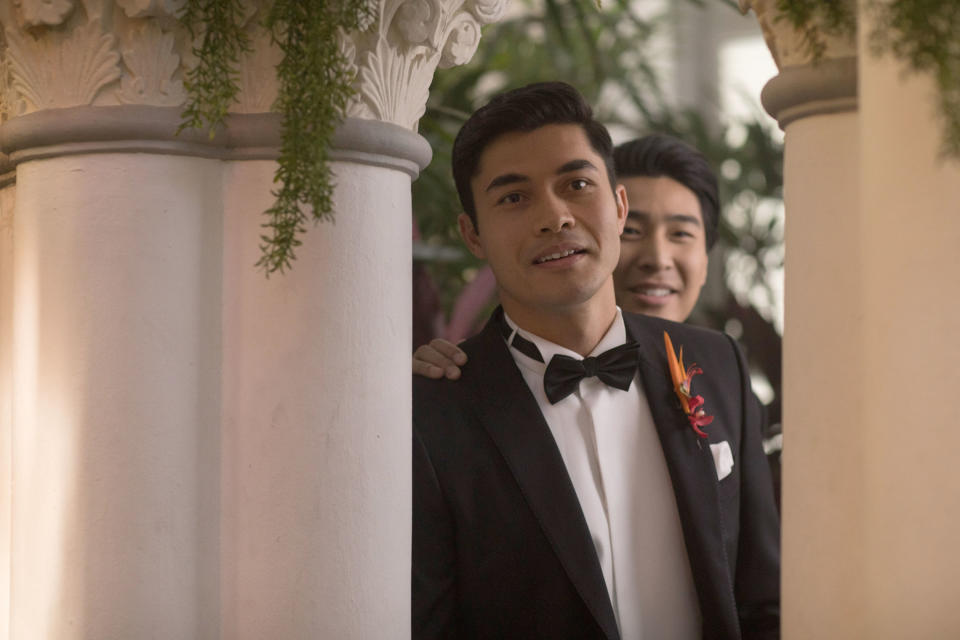 Henry Golding in a bow tie