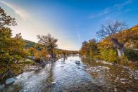 <p>For a fun Hill Country outing, head to this <a href="https://tpwd.texas.gov/state-parks/pedernales-falls" rel="nofollow noopener" target="_blank" data-ylk="slk:gorgeous and very green park;elm:context_link;itc:0;sec:content-canvas" class="link ">gorgeous and very green park</a> about 40 miles from Austin. Both of its two main trails, Twin Falls and Wolf Mountain, bring you to different bodies of water, so it’s truly perfect for a summer day. Twin Falls, which is just half a mile, ends at a beautiful waterfall, while Wolf Mountain, at five and a half miles, leads you to a refreshing swimming hole—the ultimate location for a rewarding dip. </p><p><strong>Miles: </strong>.5 for Twin Falls; 5.5 for Wolf Mountain</p><p><strong>Level: </strong>The Twin Falls trail is considered easy, while the Wolf Mountain Trail, with its uneven terrain and longer length, may challenge inexperienced hikers.</p><p><strong>More deets: </strong>Leashed dogs allowed. $6 entrance fee for adults; free for children under 12.</p>