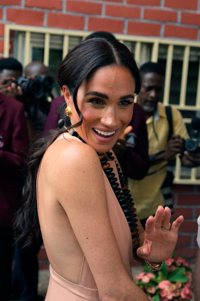 Meghan Markle at the Lights Academy in Nigeria on May 10, 2024. AP