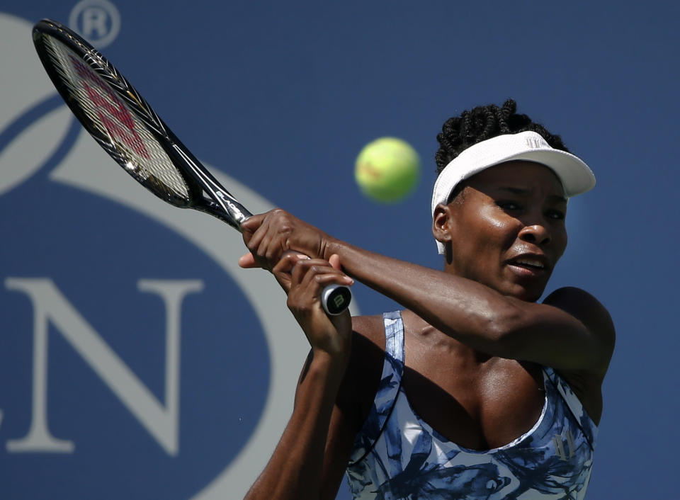 Venus Williams's opponent in the first round was a decade older; Wednesday, she plays one a decade younger. (AP Photo/Elise Amendola)