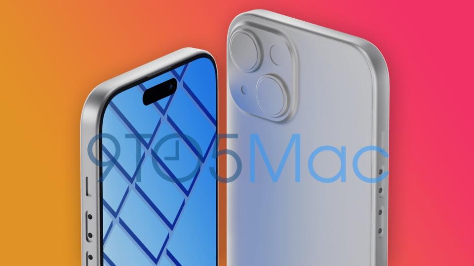 9to5Mac iPhone 15 render with dynamic island