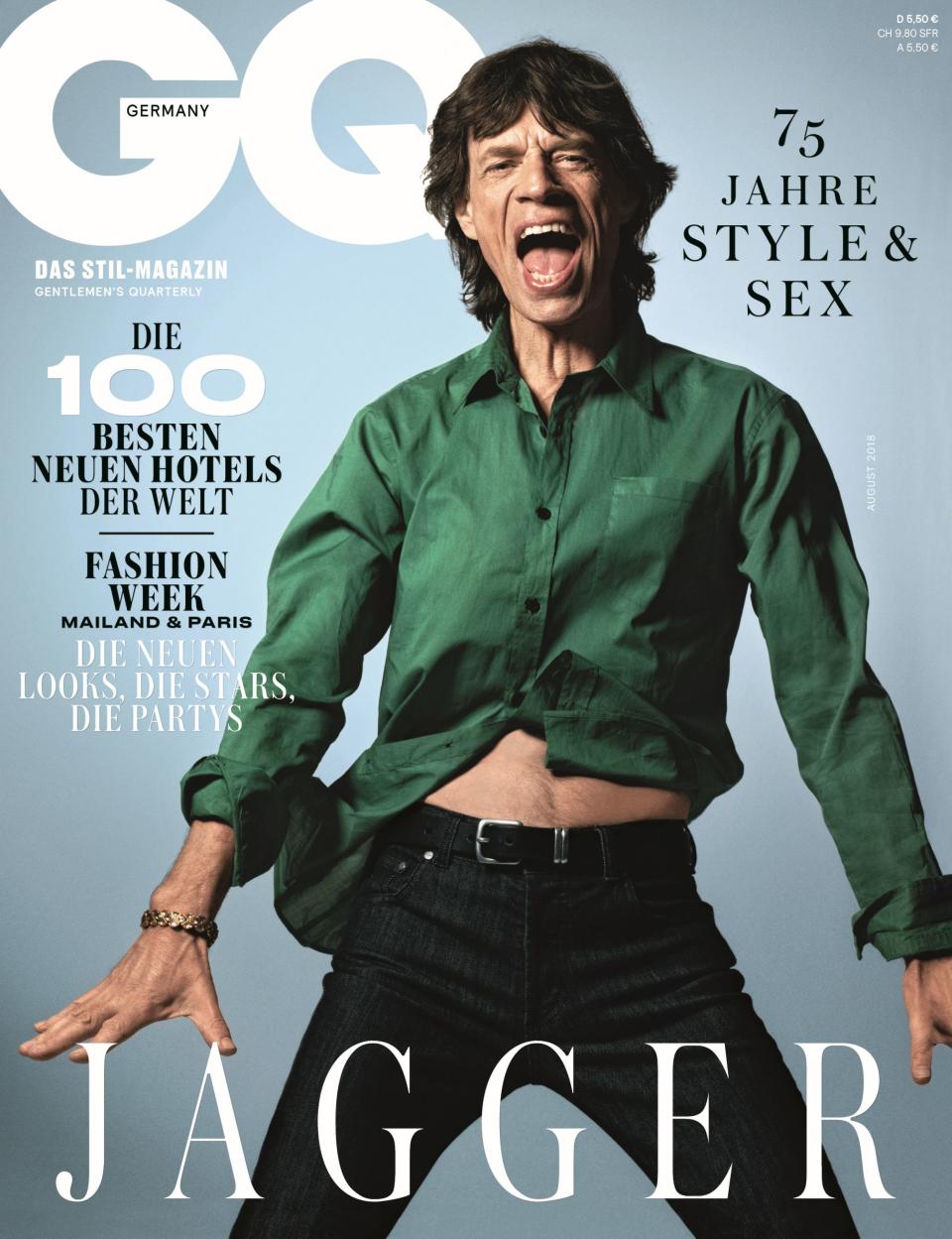 Eines der drei “GQ”-Cover anlässlich Mick Jaggers Geburtstag (Bild: GQ)