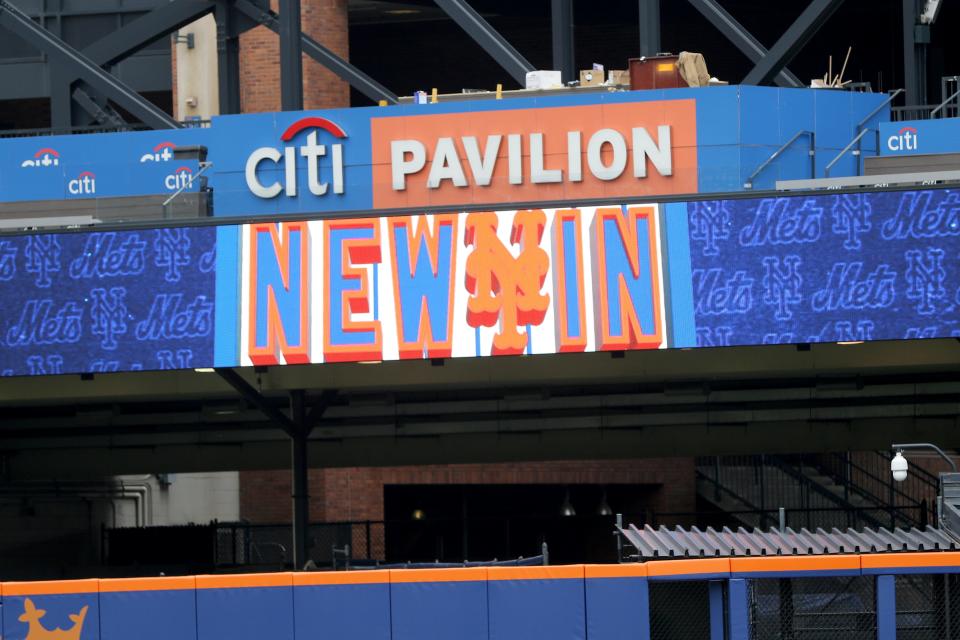 Citi Field will have four new screens above right field, including this one, for the 2022 season.Thursday, March 31, 2022