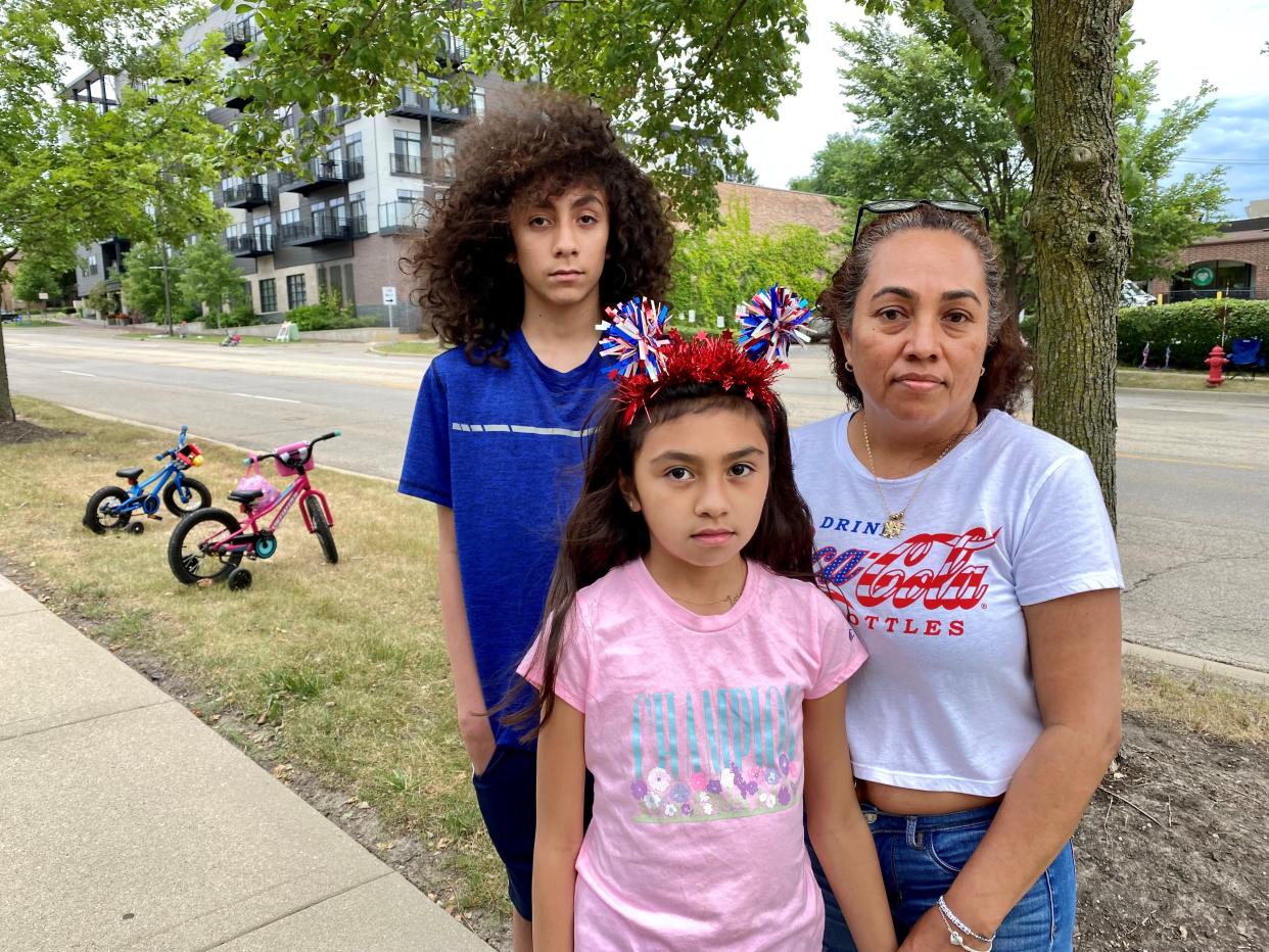 Benny Martinez, 42, lives in Highland Park, Ill., with her children Jared Castro, 13, and Zoe Castro, 9.