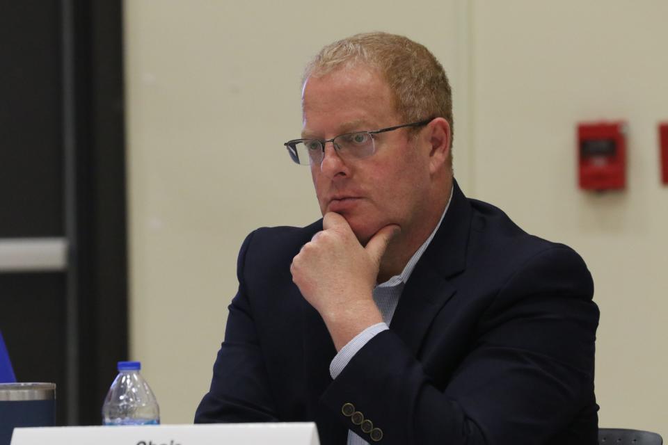 New Mexico Sen. Jeff Steinborn (D-36) participates in a panel discussion as chair of the Legislature's Radioactive and Hazardous Materials Committee, July 14, 2021 at New Mexico State University Carlsbad.