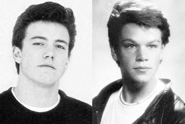 Las fotos de anuario de Affleck y Damon cuando eran estudiantes en Boston con aspiraciones al estrellato en los años 80.