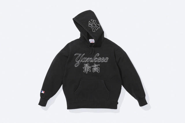 Supreme x New York Yankees Hoodie, black XL Good - Depop