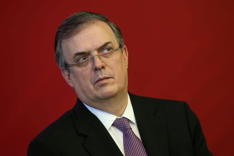 FILE PHOTO: Mexico's Foreign Minister Marcelo Ebrard at a news conference in Mexico City
