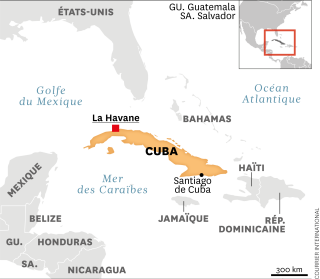 Carte de Cuba. COURRIER INTERNATIONAL