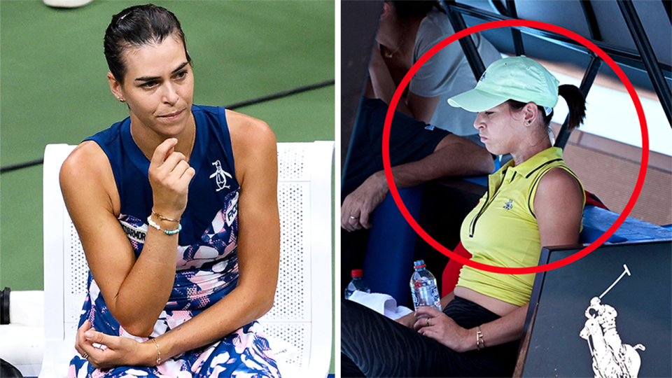 Australia's Ajla Tomljanovic (pictured left) at the US Open and (pictured right) Tomljanovic during practice.