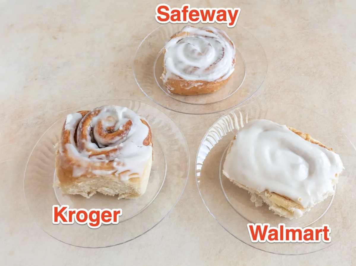 I'm a professional baker. I tried cinnamon rolls from Walmart, Safeway, and Krog..