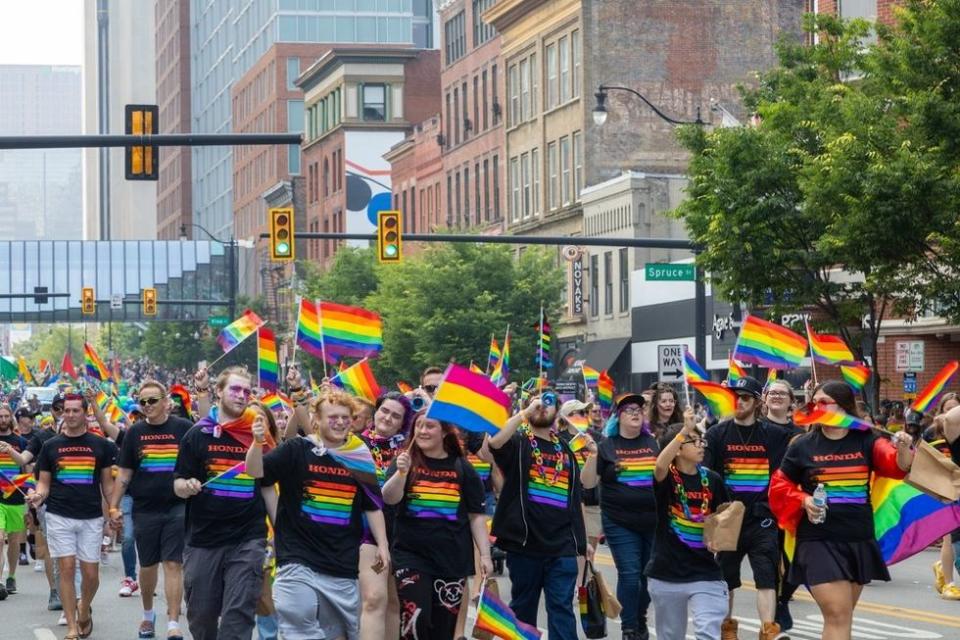 Pride Parade in downtown Columbus Ohio