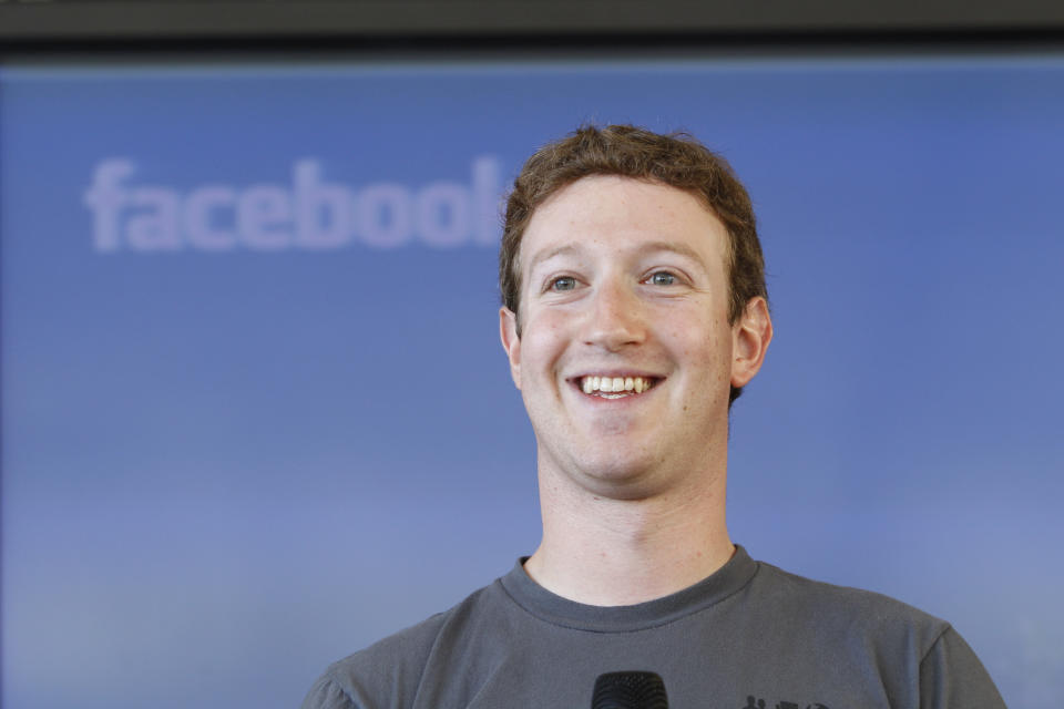 Facebook CEO Mark Zuckerberg talks about the new Facebook email service at an announcement in San Francisco, Monday, Nov. 15, 2010. AP Photo/Paul Sakuma)