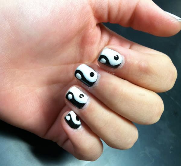 <div class="caption-credit"> Photo by: Pauling</div>Pauling showed of her yin-yang nails.