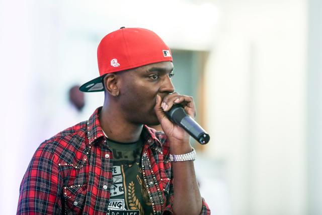 Young Dolph speaks during his Mother&#39;s Day Brunch event for for Memphis based women who are currently overcoming domestic violence, homelessness and recovery, May 12, 2019.