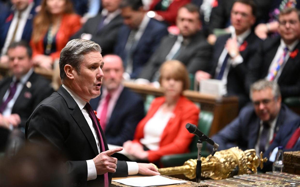 Sir Keir Starmer during Prime Minister's Questions - UK Parliament/Jessica Taylor/PA