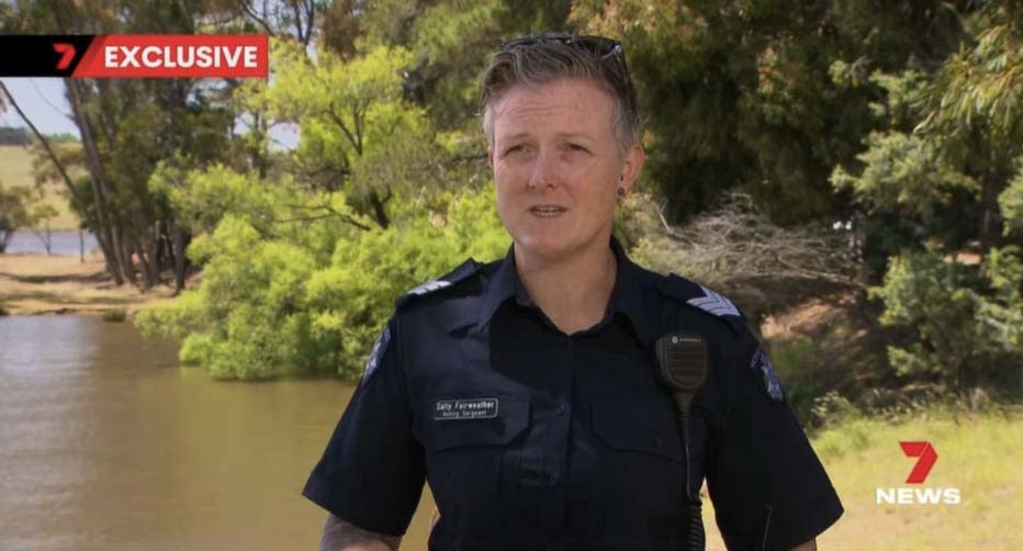 Sally Fairweather during the Seven News interview.