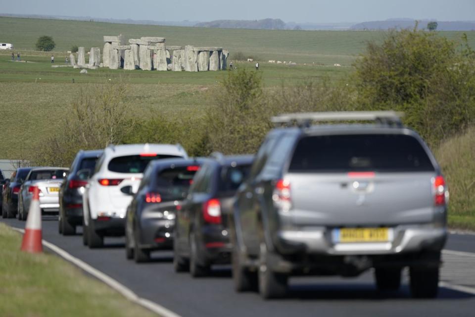 Stretch of road near Stonehenge is renowned for  traffic jams (PA Archive)