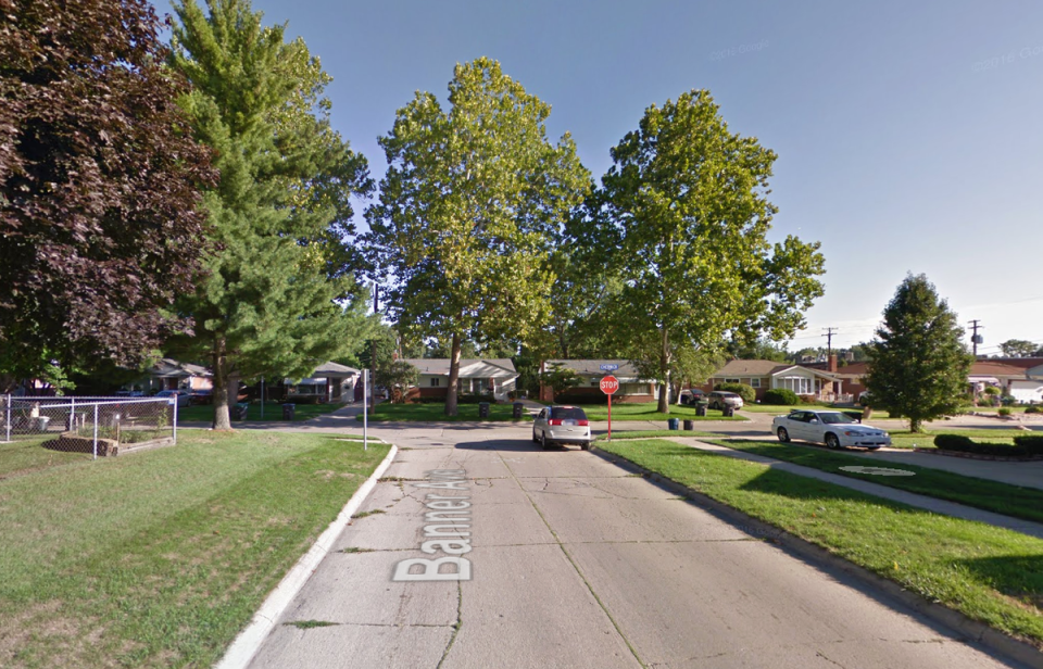 The incident unfolded at a home in Taylor, Michigan, (pictured the street) on Saturday when the teen was babysitting her younger sister (Google Maps)