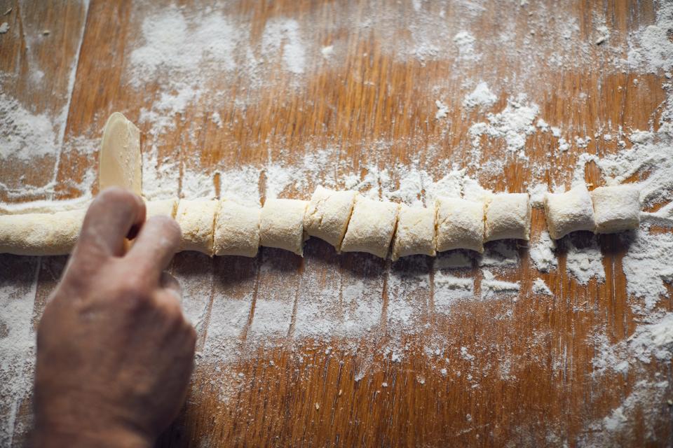 Little pillows of ricotta, Parmesan, flour, and egg. That’s it!