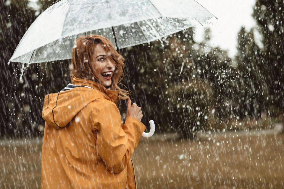 Experts advise getting outside even in the rain. (Getty Images)