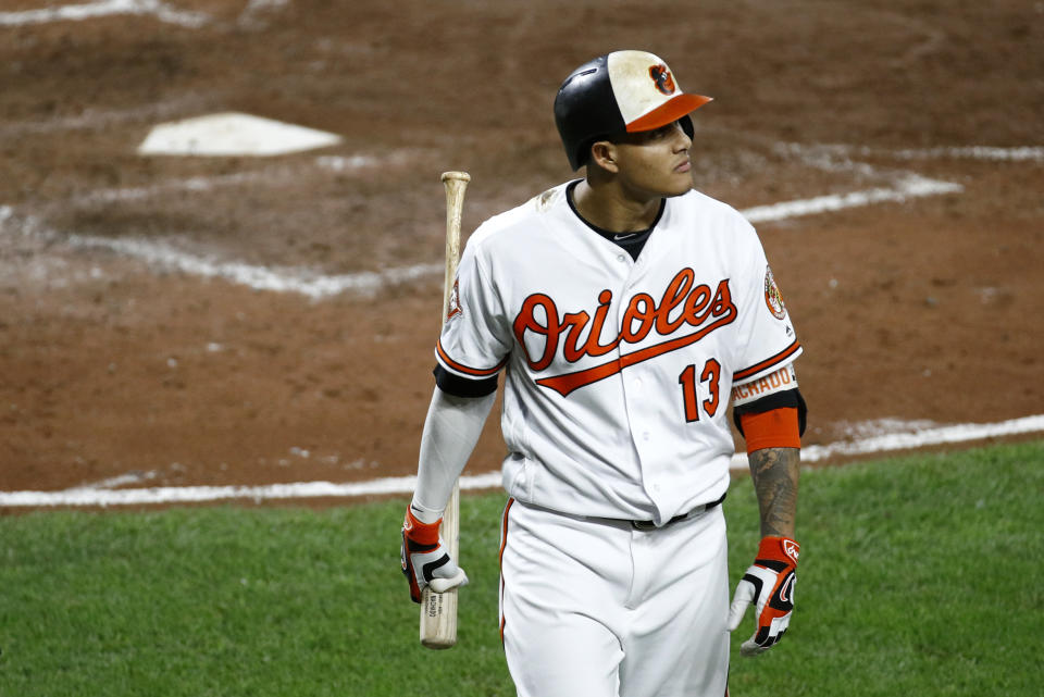 Manny Machado could soon be leaving Baltimore. (AP Photo/Patrick Semansky)