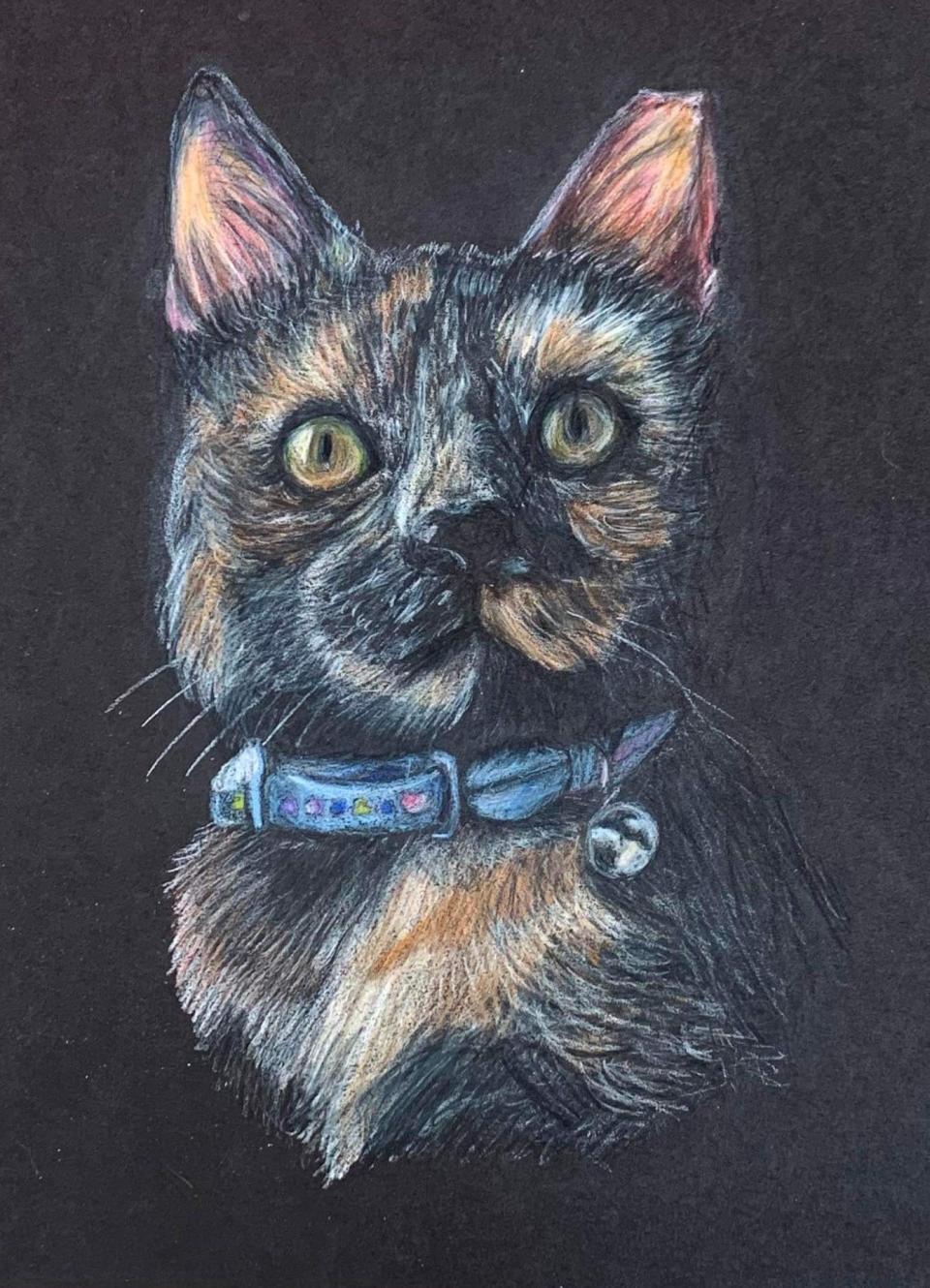 This portrait by Morgan Dent is among the paintings featured in the "Rustbelt Rescues" exhibition at Patina Arts Centre in downtown Canton. The show opens Friday and will help support the Stark County Humane Society.