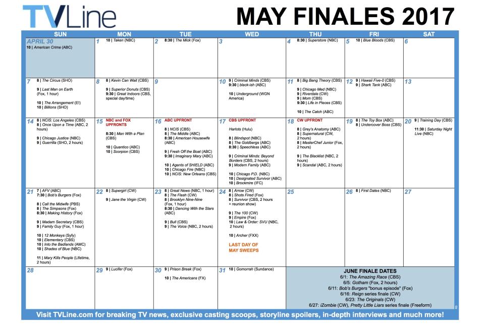 TV Schedule Finales
