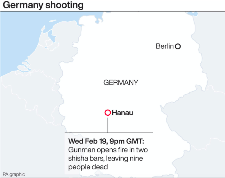 The location of the shooting in Germany. (PA)