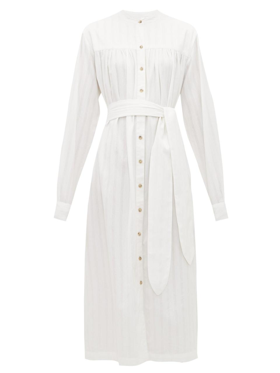 Mara Hoffman Priscilla belted organic-cotton shirtdress