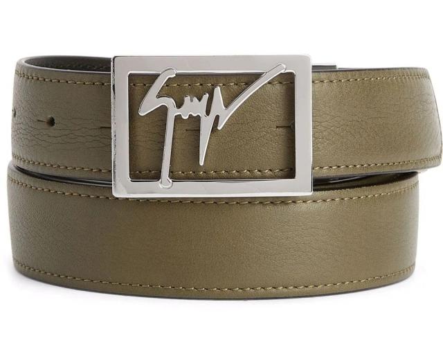 Luxury belt - Burberry thick black leather belt with logo