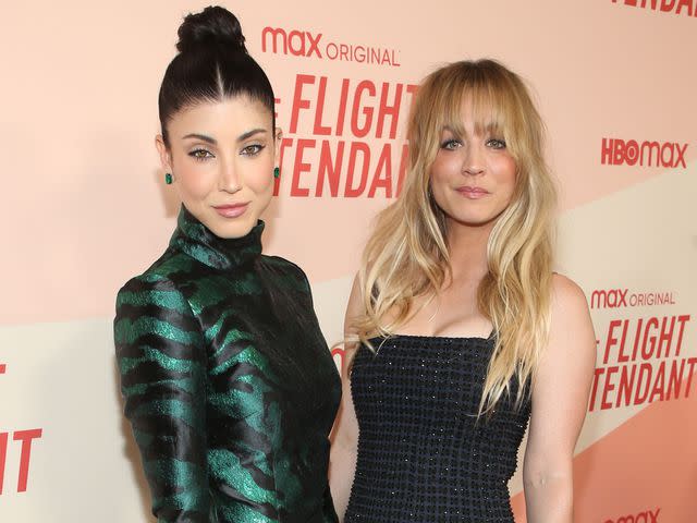 <p>Phillip Faraone/FilmMagic</p> Briana Cuoco and Kaley Cuoco attend the Los Angeles Season 2 premiere of "The Flight Attendant"