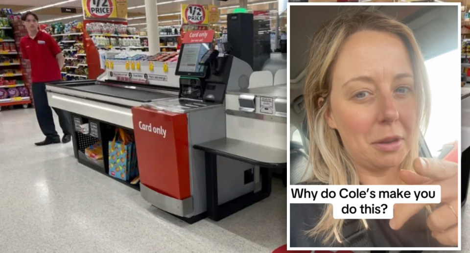 An Aussie Coles shopper on TikTok. 