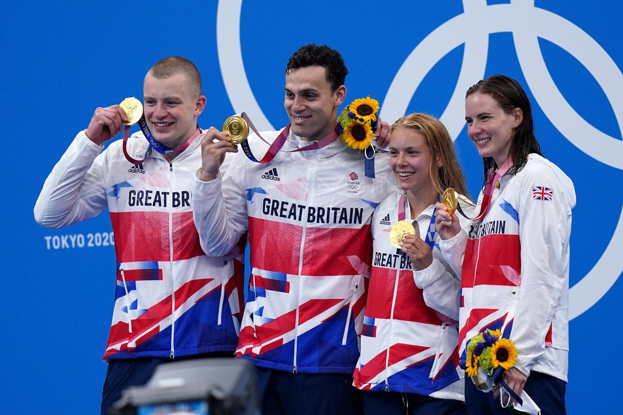 Great Britain celebrated more success in the pool on Saturday (Adam Davy/PA) (PA Wire)