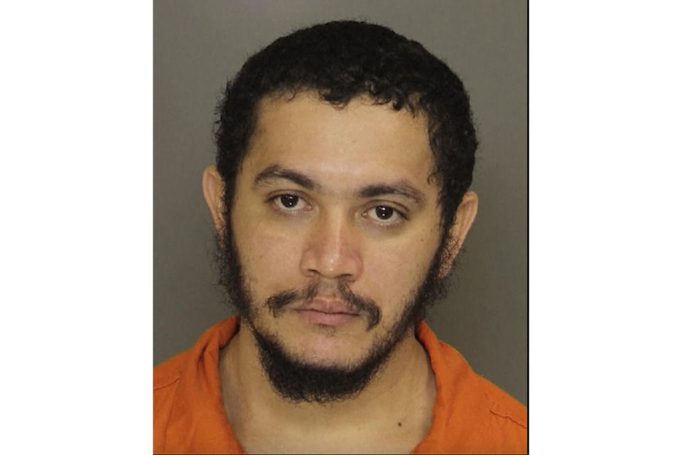 This photo provided by the Chester County Prison shows Danelo Cavalcante. Cavalcante was captured Wednesday, Sept. 13, 2023, after eluding hundreds of searchers for two weeks, bringing relief to anxious residents of southeastern Pennsylvania who endured sleepless nights as he hid in the woods, broke into suburban homes for food, changed his appearance, and fled under gunfire with a rifle pilfered from a garage, authorities said. (Chester County Prison via AP)