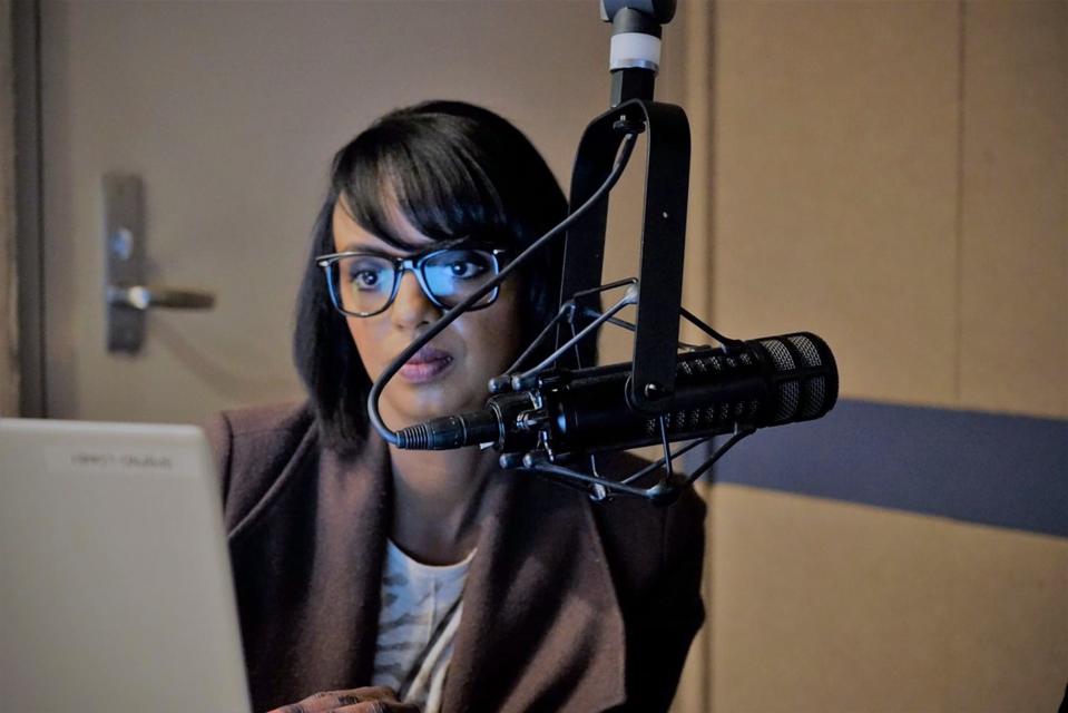 RN community health specialist Hani Jacobson takes part in a recent St. Cloud Somali Community Radio broadcast.