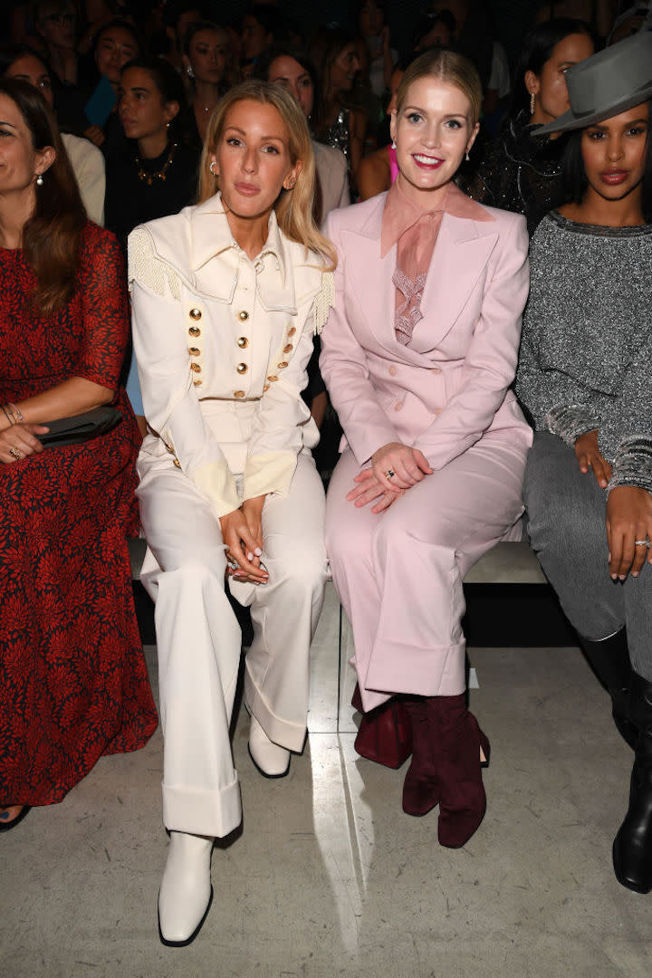 Ellie Goulding and Lady Kitty Spencer at the Alberta Ferretti September 2019 show at MFW