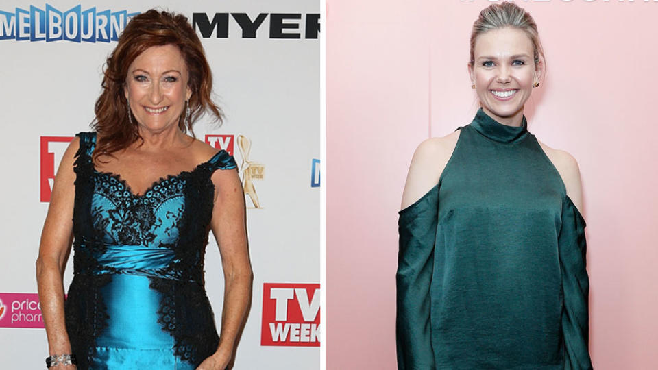 Home and Away’s Lynne McGrander and Sunrise’s Edwina Bartholomew have shown their support for struggling Aussie farmers. Source: Getty